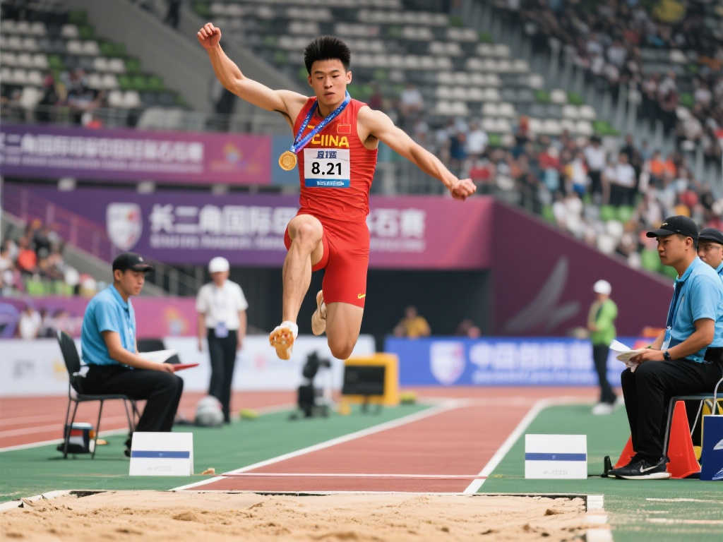 石雨豪长三角钻石赛惊艳一跳,8.21米勇夺男子跳远冠军 石雨豪长三角钻石赛惊艳一跳,8.21米勇夺男子跳远冠军